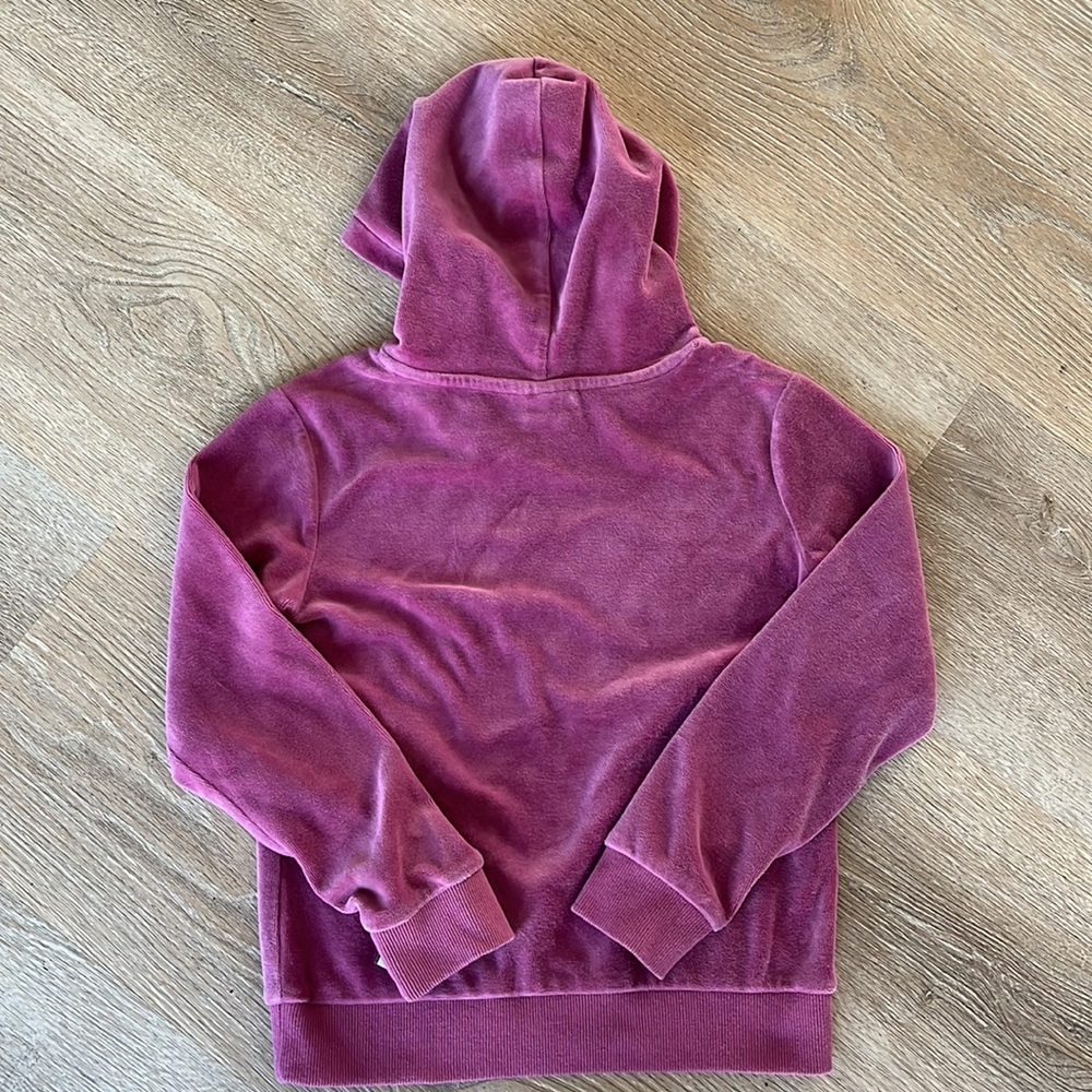 Juicy Couture Pink Velour Bling Zip Hoodie Girls 8/10 Excellent‎ - Picture 2 of 5